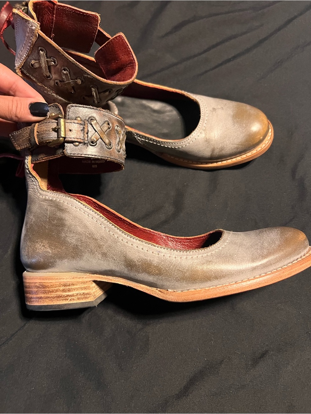 Freebird by Steven Moana Leather Ankle-Strap Flats